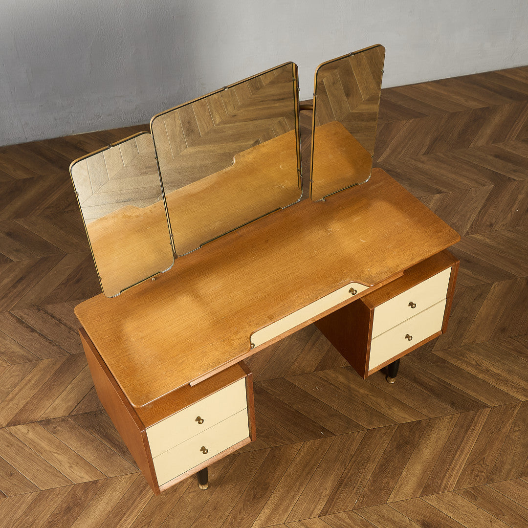 Chinese white ヴィンテージ ドレッサーデスク 初期ゴールドラベル