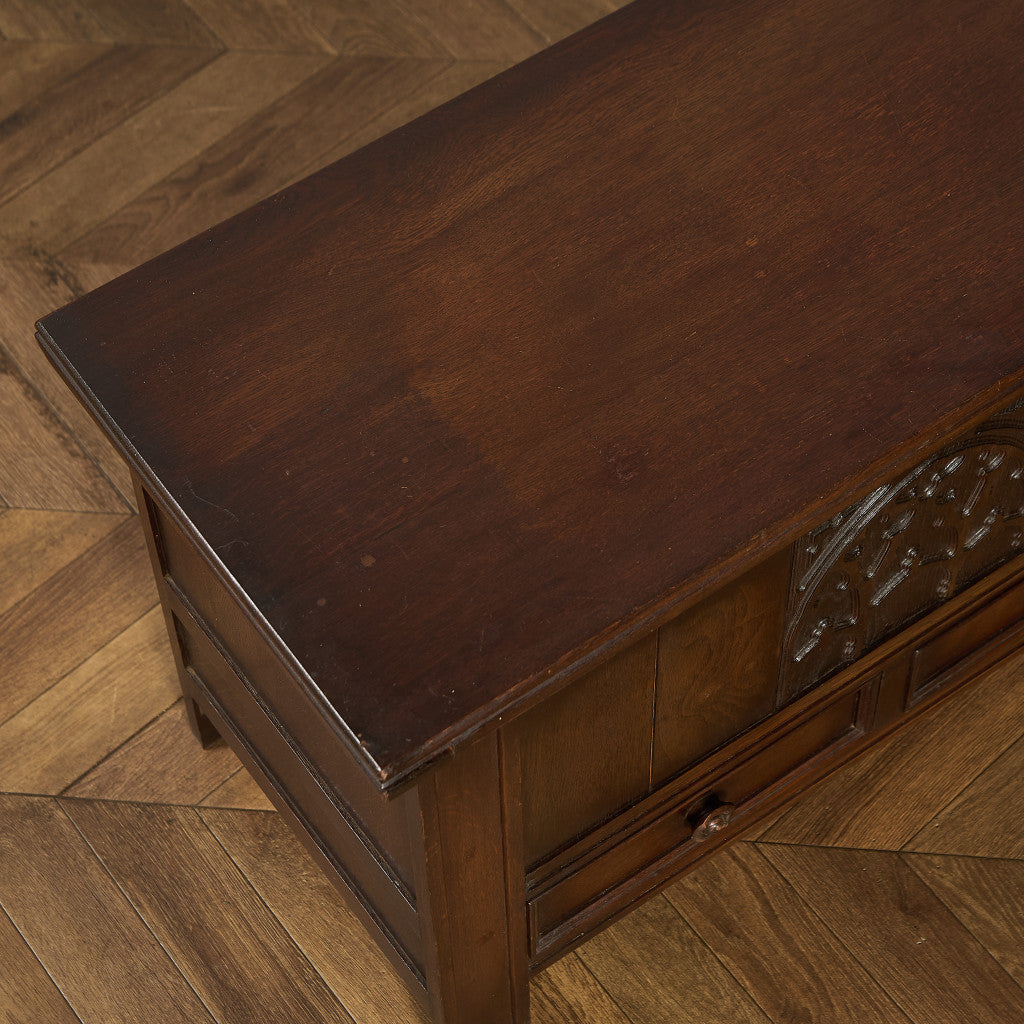 英国 クラシック オーク材 ブランケットボックス