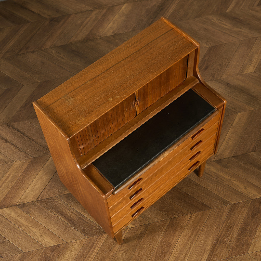 英国 ヴィンテージ 蛇腹扉 ライティングビューロー