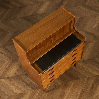 英国 ヴィンテージ 蛇腹扉 ライティングビューロー