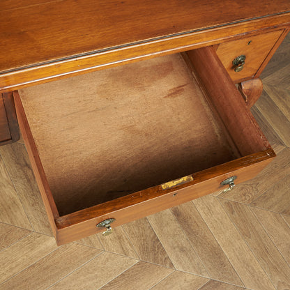Antique British walnut double-sided desk #82058