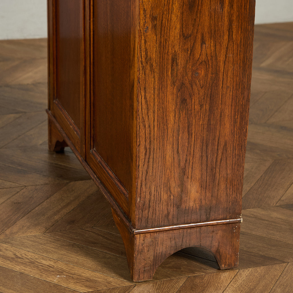 英国 クラシック オーク材 ブックケース 食器棚