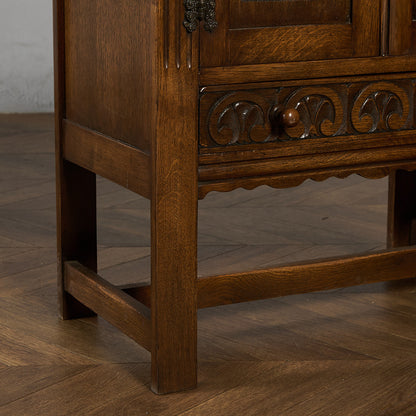 英国 クラシック オーク サイド キャビネット