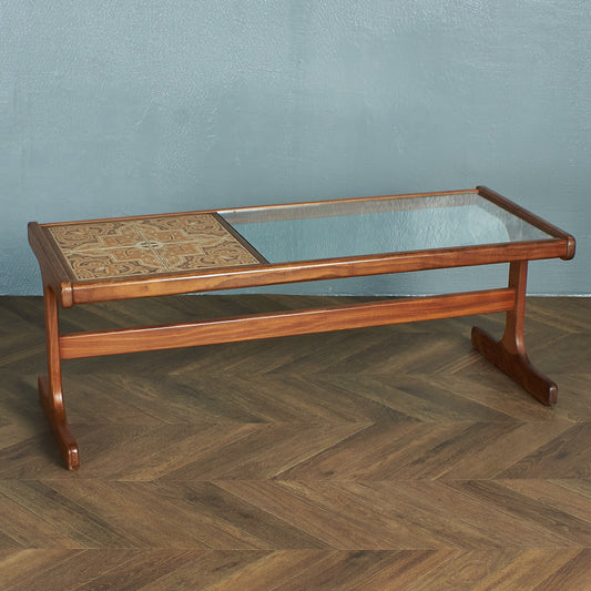 タイル&ガラストップ コーヒテーブル