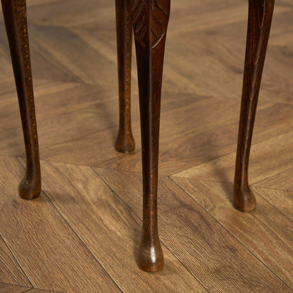 英国 クラシック ガラストップ ネストテーブル