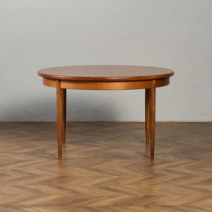 エクステンション ラウンド ダイニングテーブル 天板再塗装済み