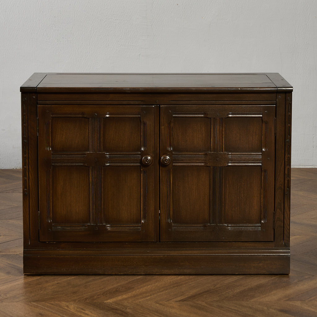 Old Colonial Mural レコード キャビネット  ラウンドゴールドラベル