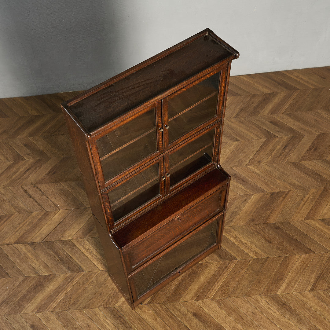 英国 クラシック スタッキング ビューロー ブックケース