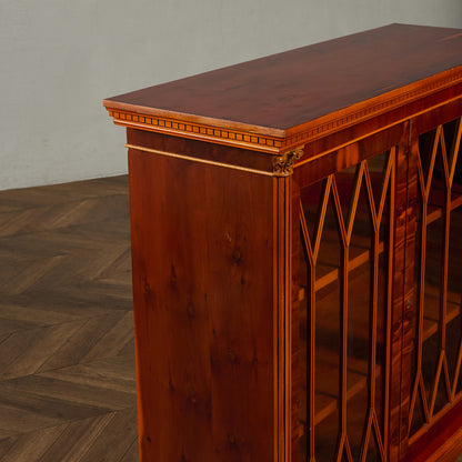 英国 クラシック エドワーディアン様式 ブックケース 食器棚