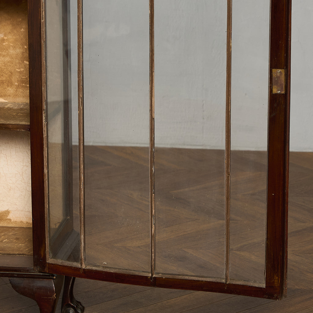 英国 クラシック ディスプレイ ガラス キャビネット