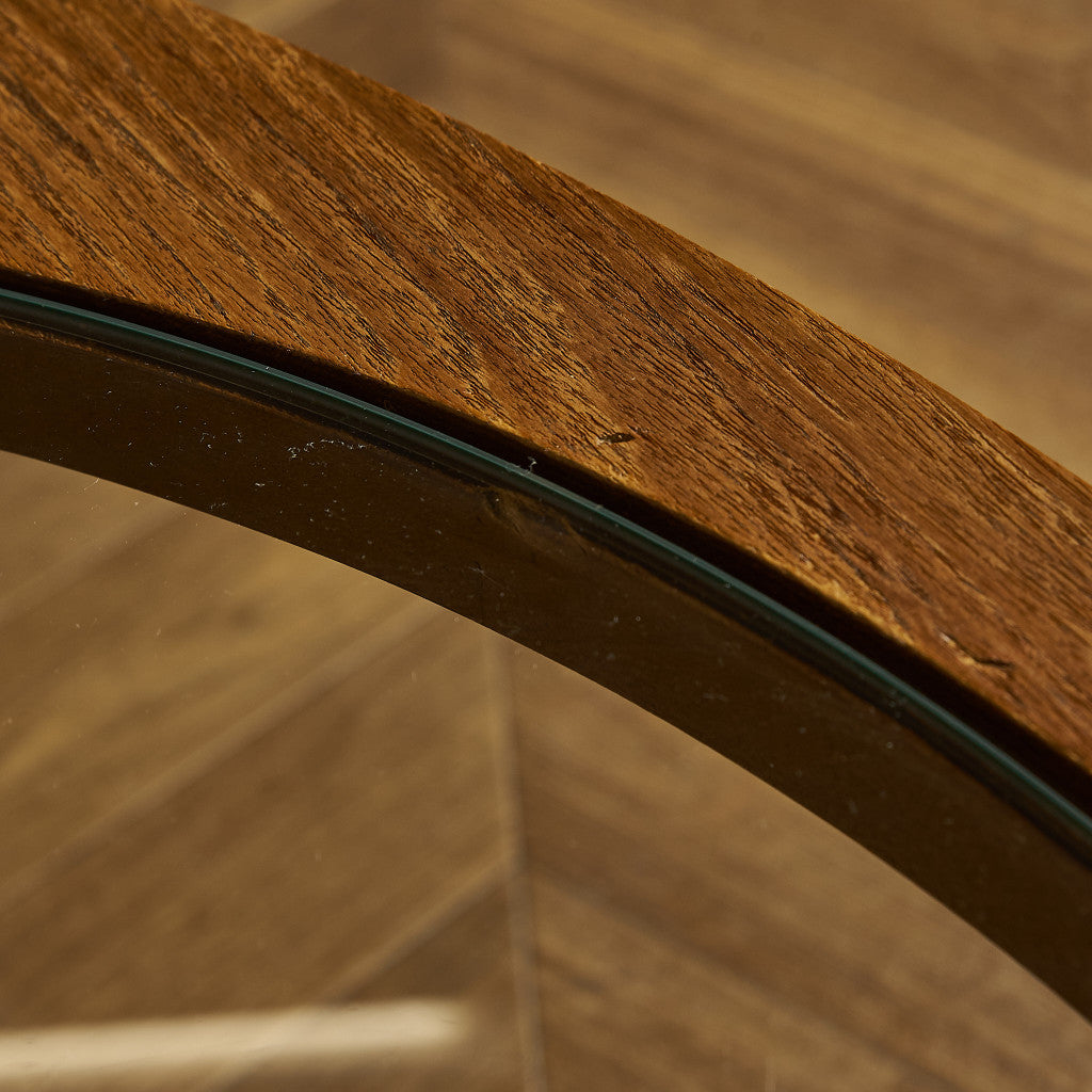 ヴィンテージ トライアングル ガラストップテーブル