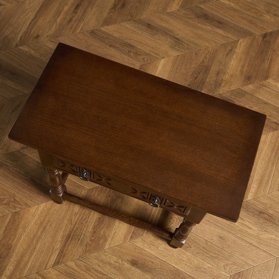 英国 クラシック オーク材 サイドテーブル