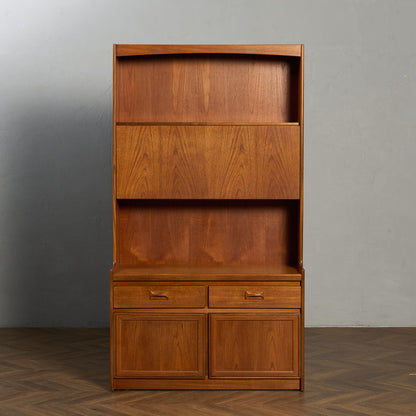 ヴィンテージ ウォールユニット ビューローブックケース
