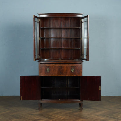 英国 アンティーク ビューロー ブックケース