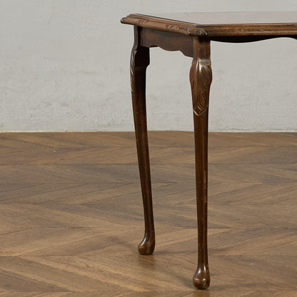 英国 クラシック ガラストップ ネストテーブル