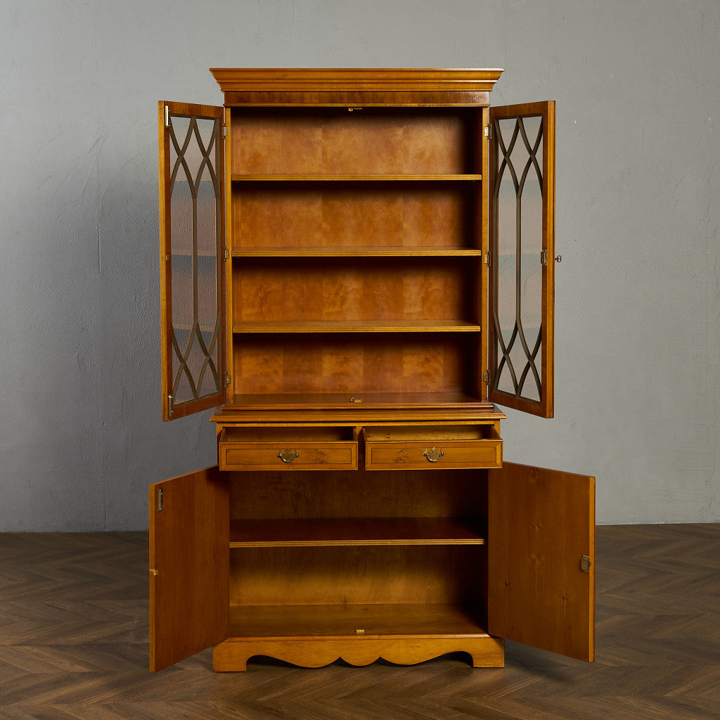 英国 クラシック エドワーディアン ブックケース 食器棚 #90051