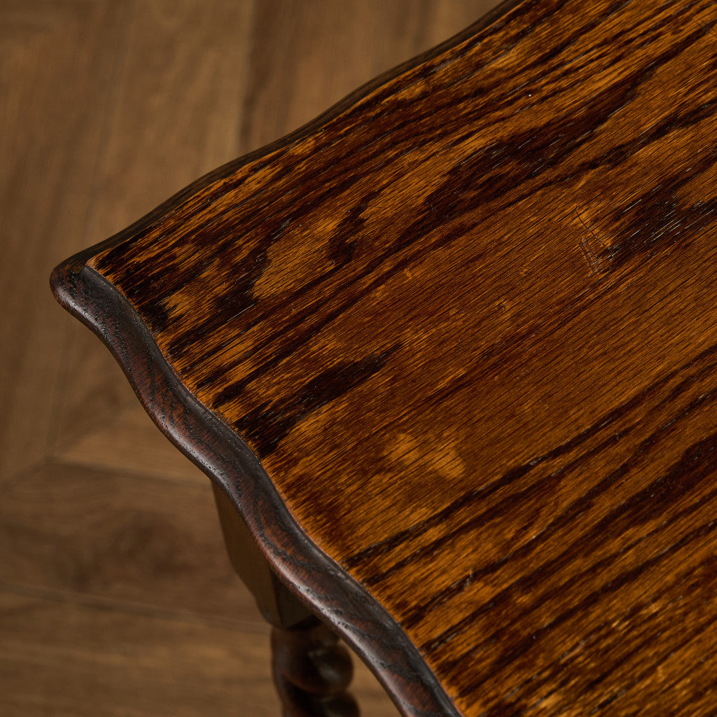 英国 クラシック オーク材 サイドテーブル