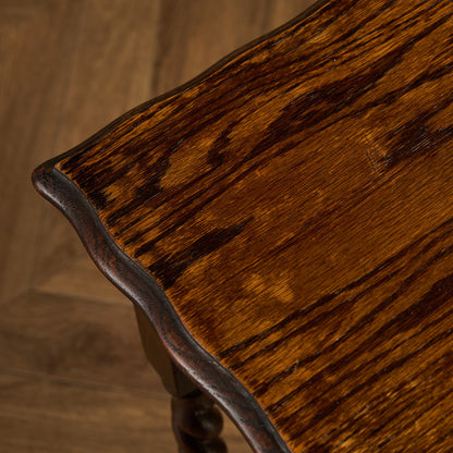 英国 クラシック オーク材 サイドテーブル