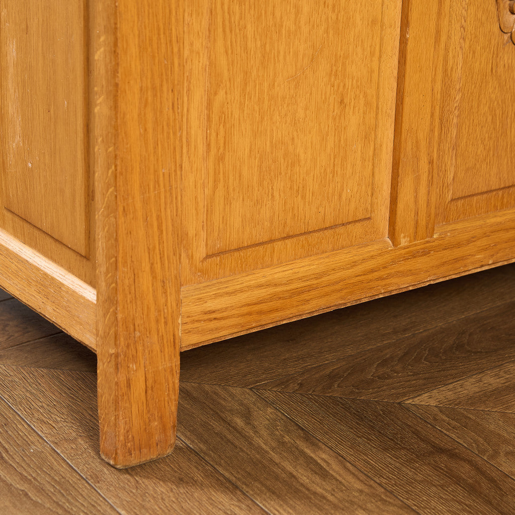 英国 クラシック オーク材 ブランケットボックス