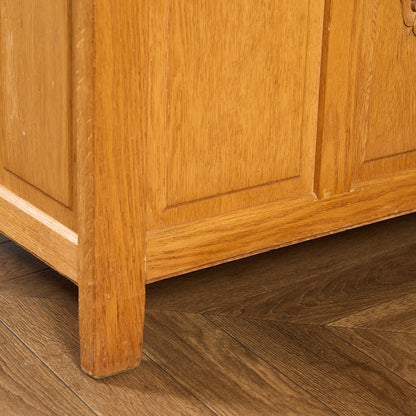 英国 クラシック オーク材 ブランケットボックス