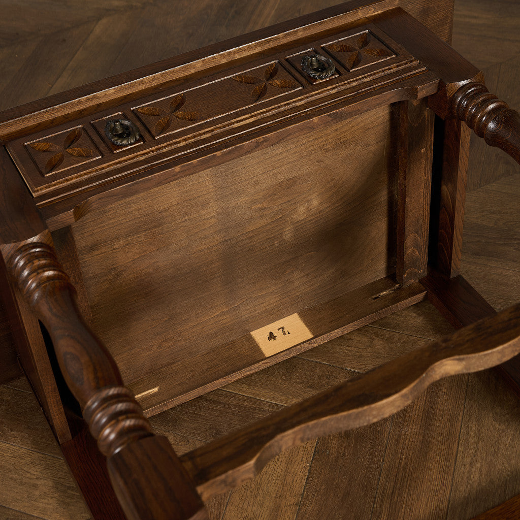 英国 クラシック オーク材 サイドテーブル