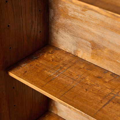 英国 クラシック オーク材 ブックケース 食器棚