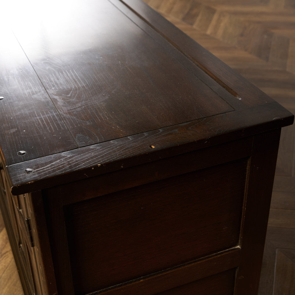 Old Colonial Mural レコード キャビネット  ラウンドゴールドラベル