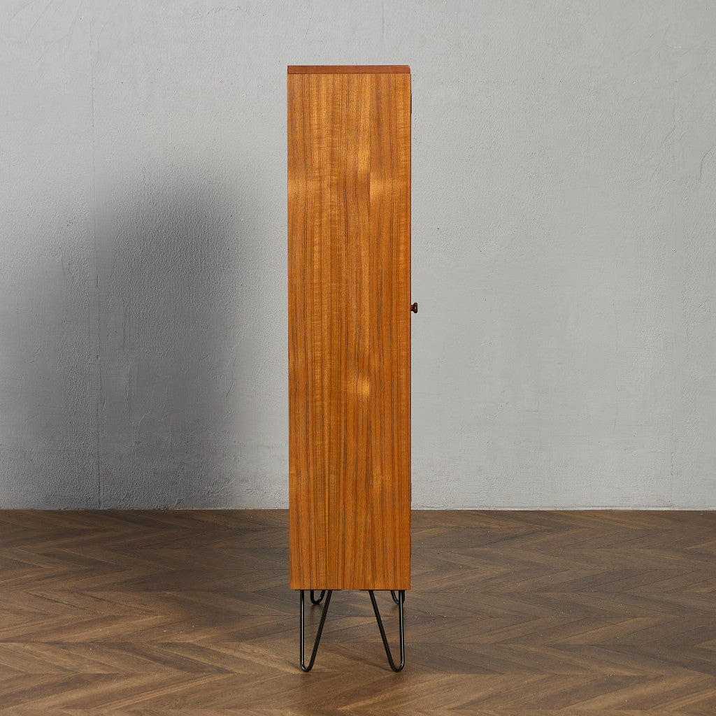 Fresco ガラス ブックケース カスタム アイアン ヘアピンレッグ