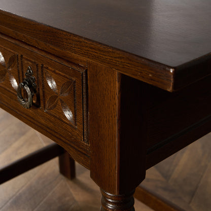 英国 クラシック オーク材 サイドテーブル