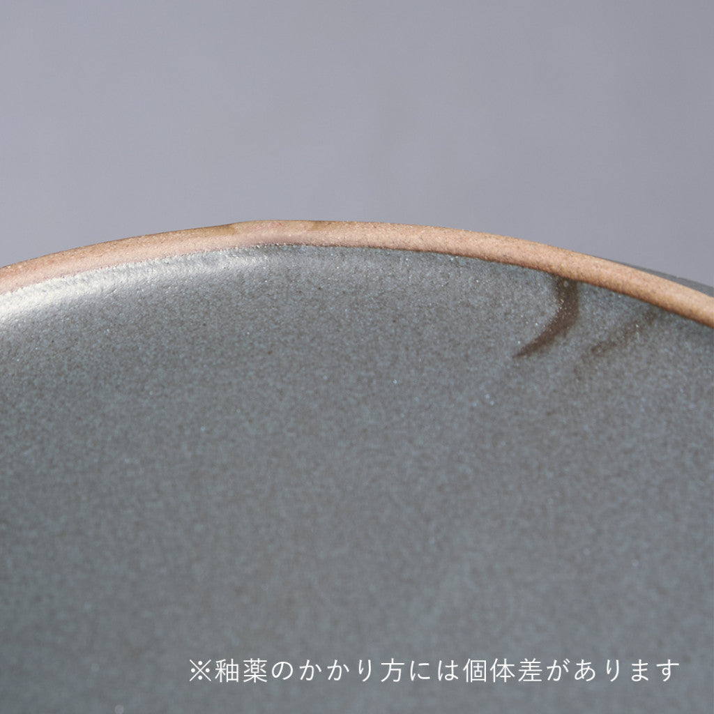 amime プレート 半月 / GRAY 黒酸化網