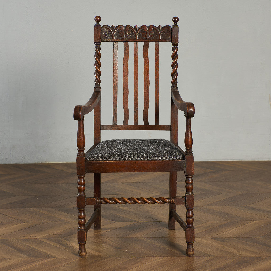 英国 クラシック アームチェア 座面張替え済み