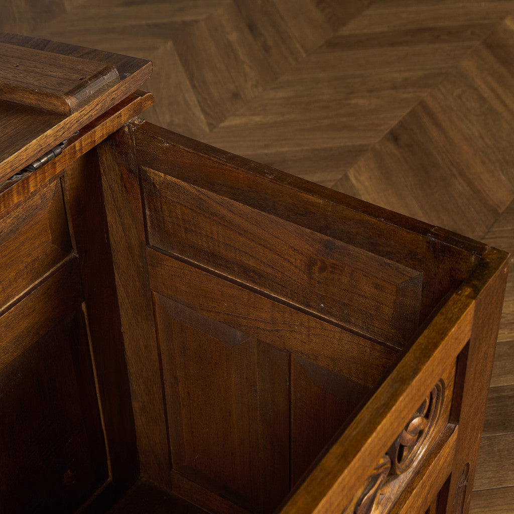 英国 クラシック オーク ブランケットボックス