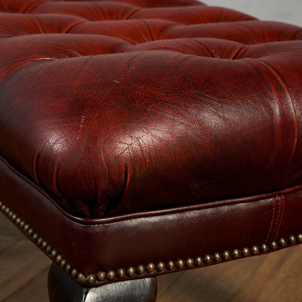 英国 クラシック チェスターフィールド スツール #83791