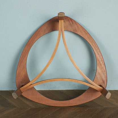 ヴィンテージ トライアングル ガラストップテーブル