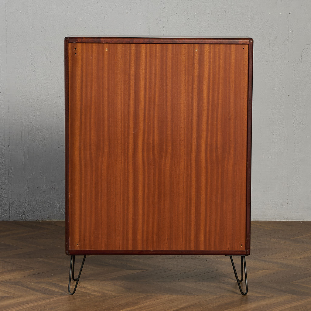 デンマーク ヴィンテージ ブックケース カスタム アイアンヘアピンレッグ