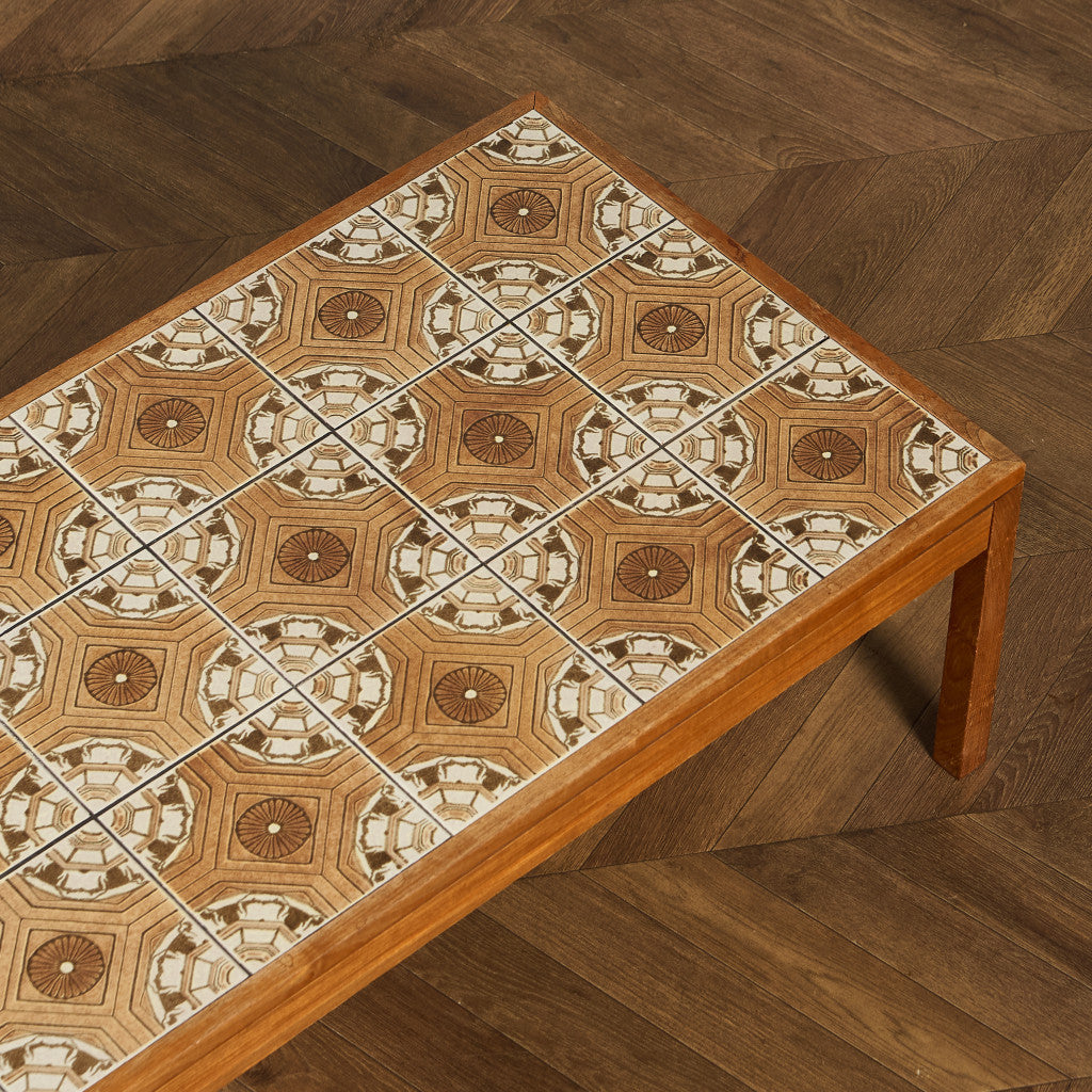 イギリス ヴィンテージ タイルトップ コーヒーテーブル センターテーブル