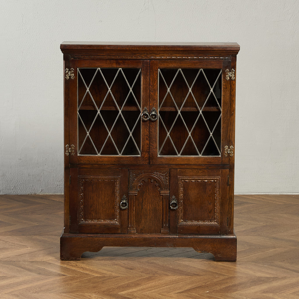 英国 クラシック オーク材 ブックケース