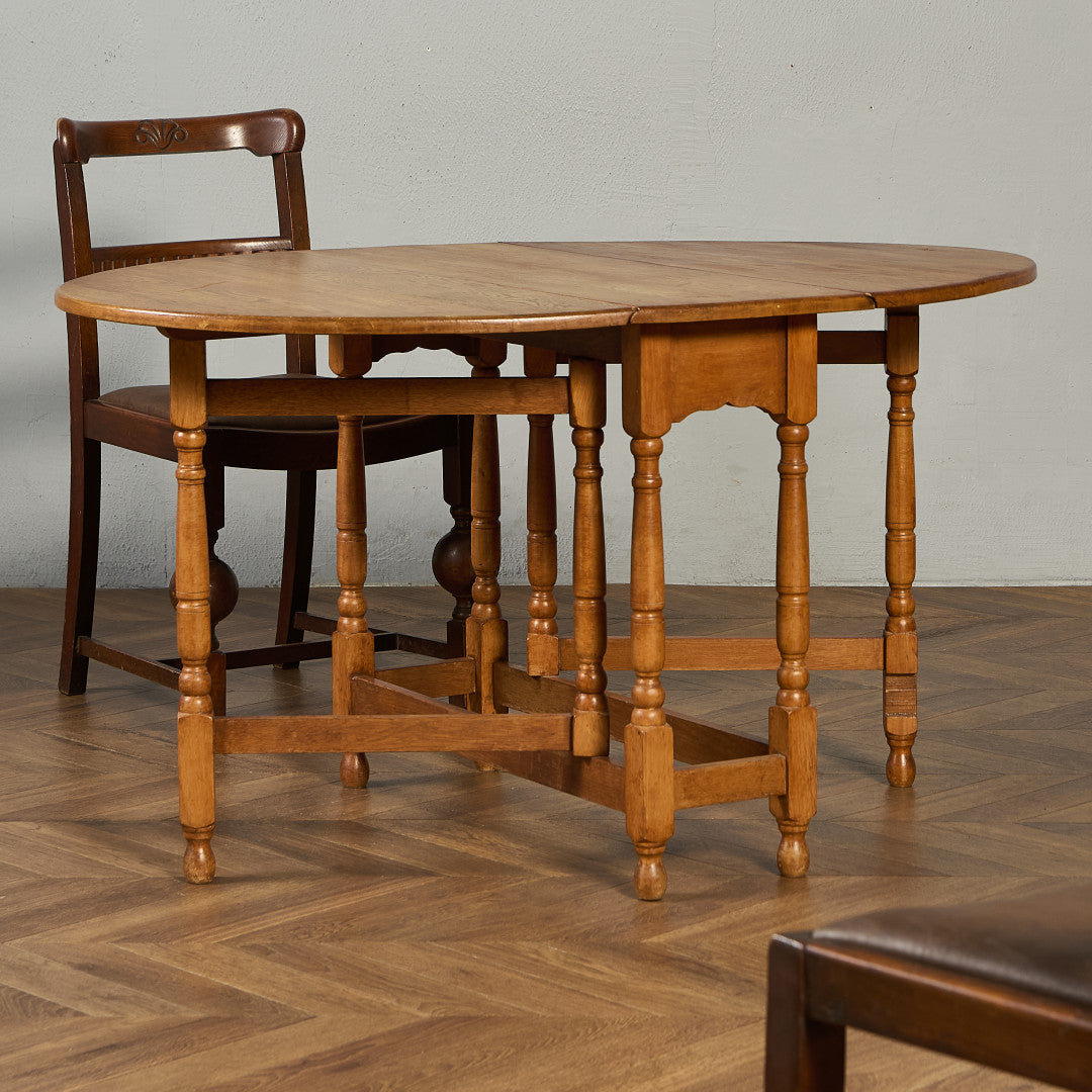 英国 クラシック ドロップリーフ ゲートレッグテーブル