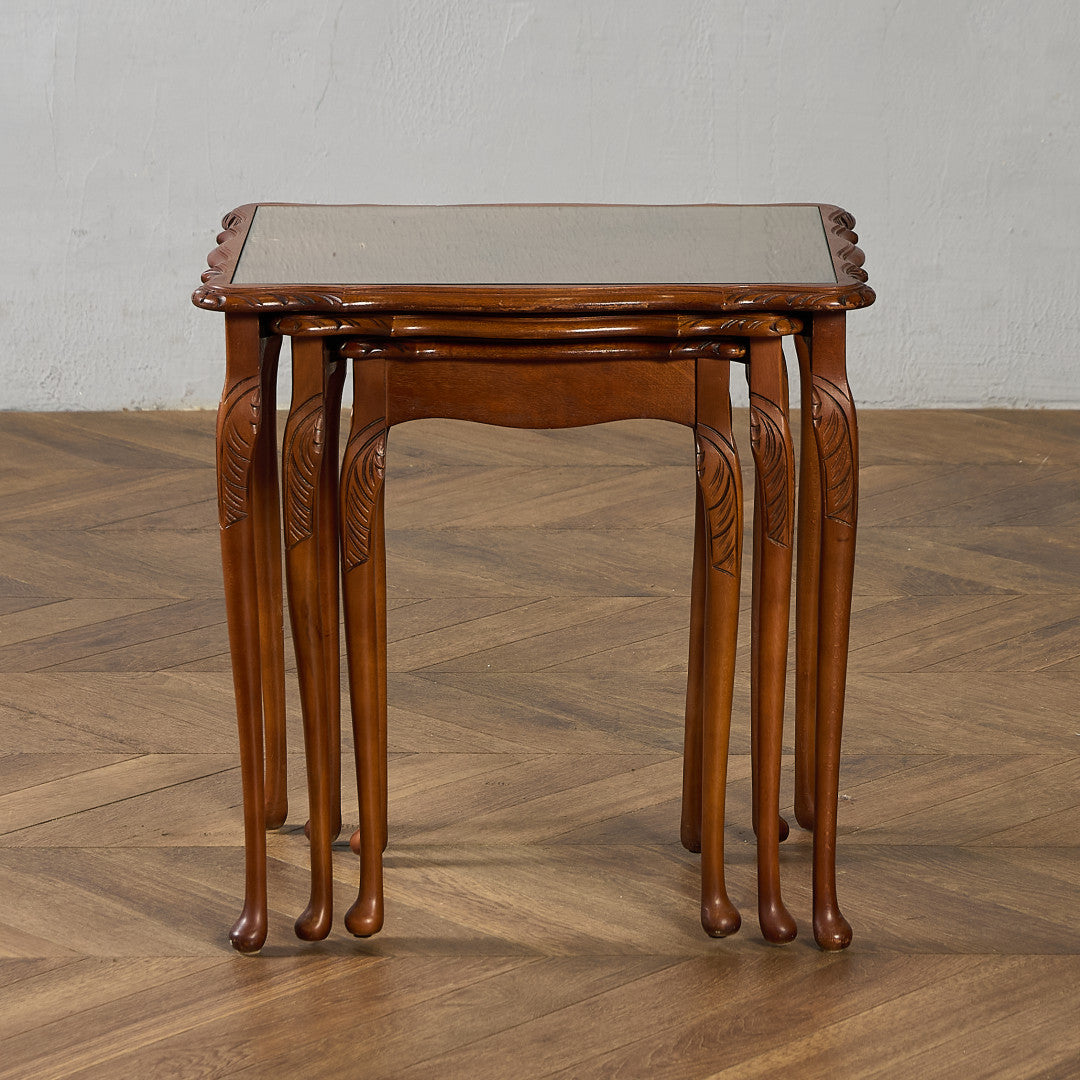 英国 クラシック ガラストップ ネストテーブル #97160 – camori