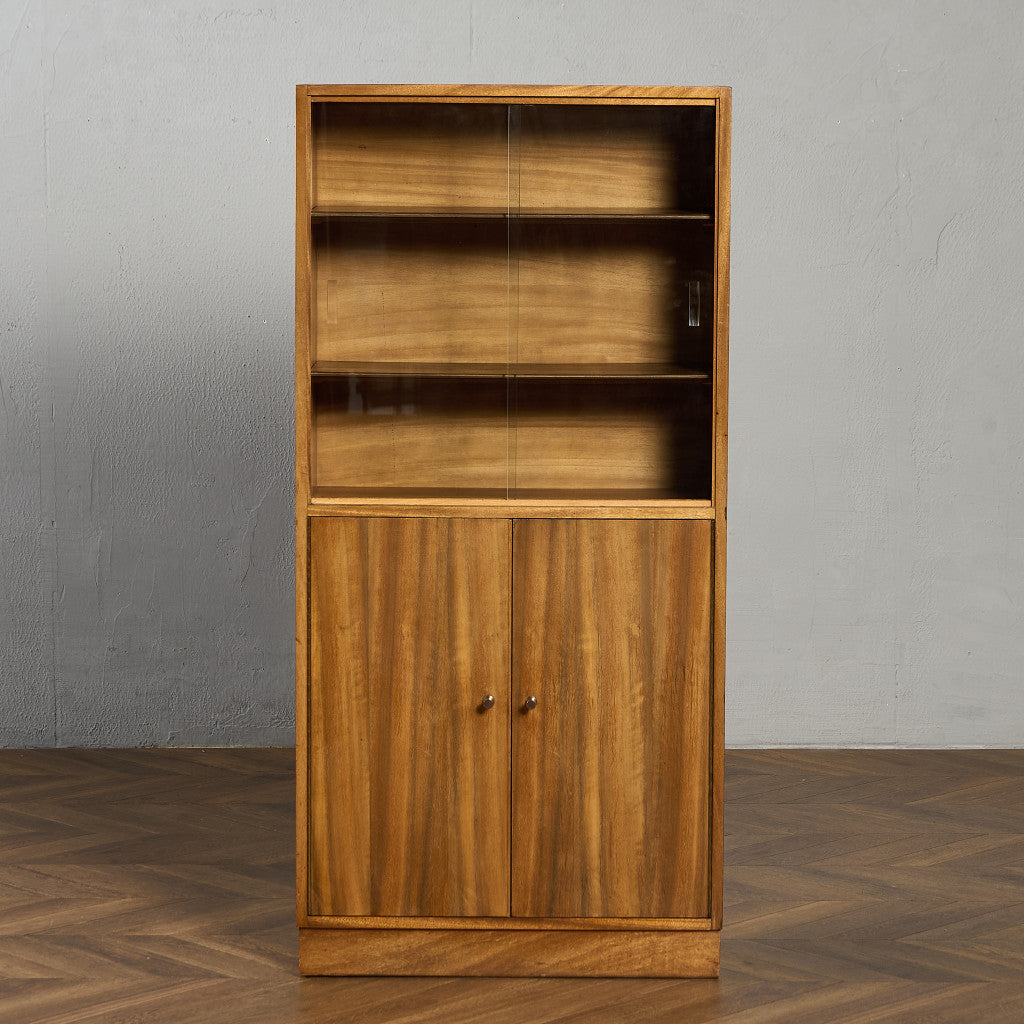 Cumbrae ヴィンテージ ナロー ガラス ブックケース 食器棚