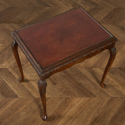 英国 クラシック ガラストップ ネストテーブル