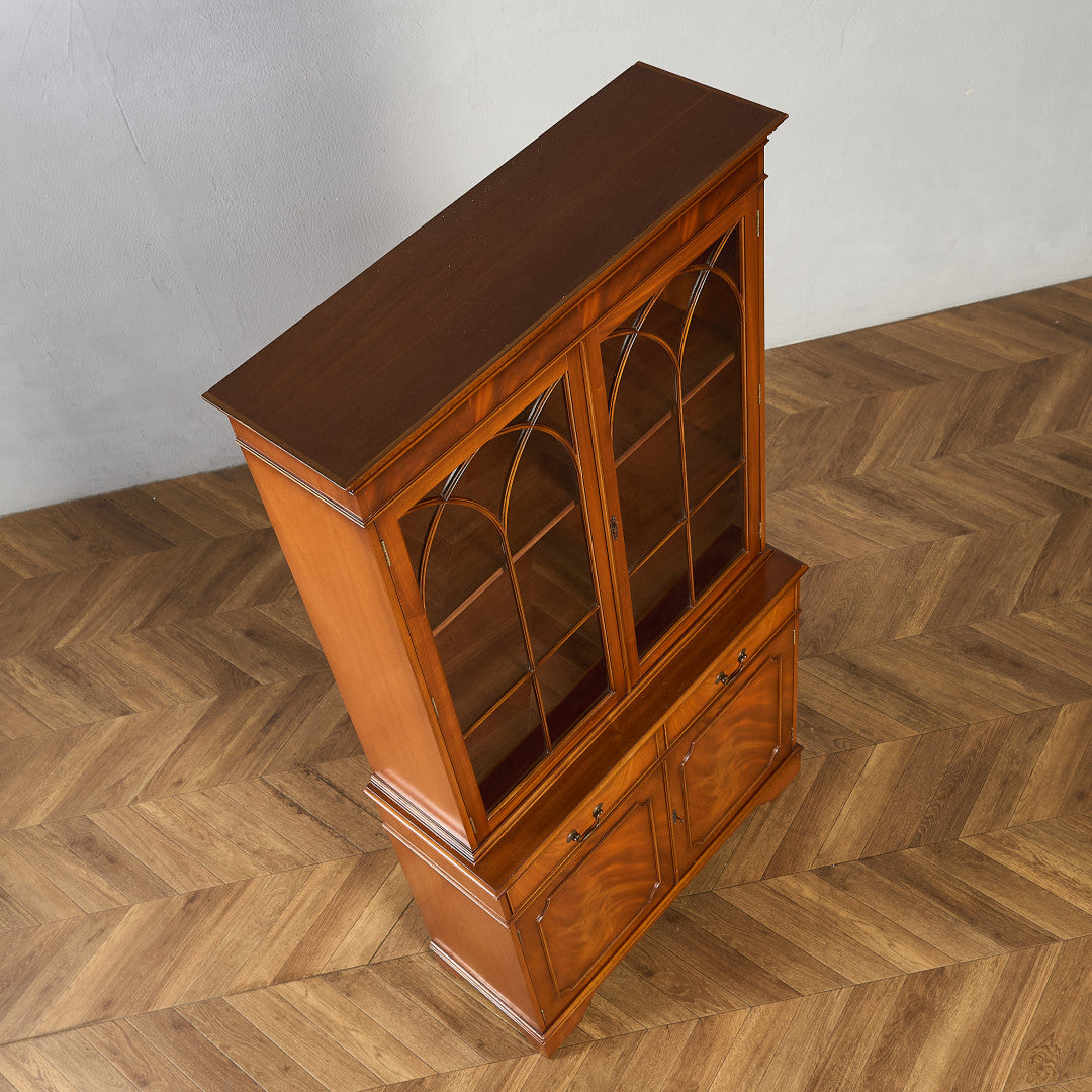 英国 クラシック エドワーディアン ブックケース 食器棚