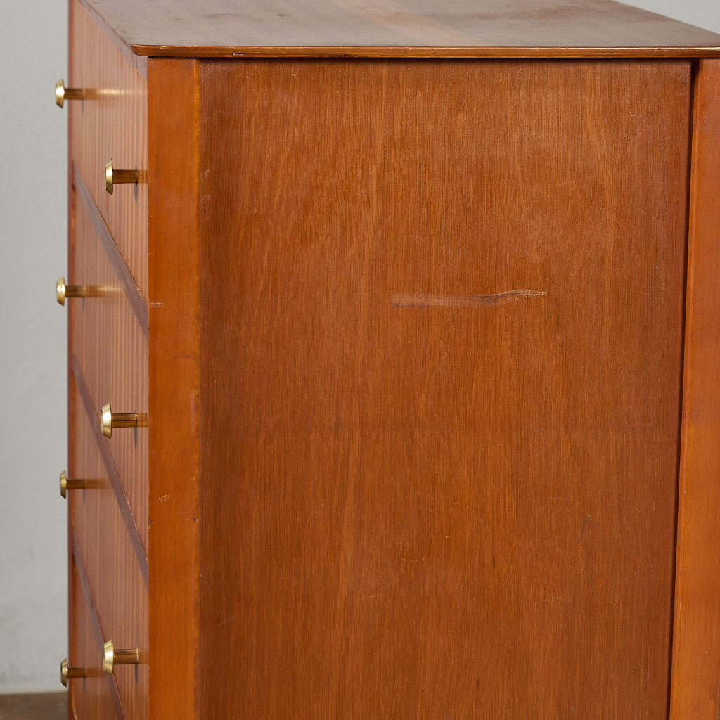 英国 ヴィンテージ 6段 トール チェスト