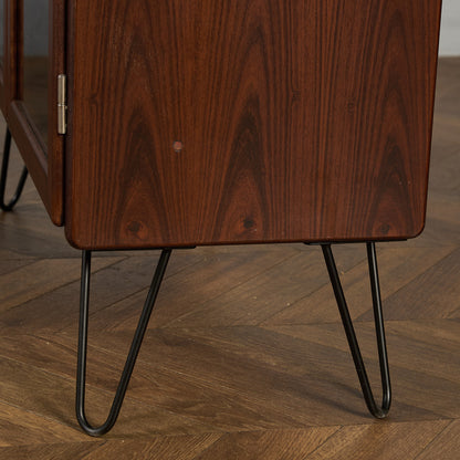 デンマーク ヴィンテージ ブックケース カスタム アイアンヘアピンレッグ