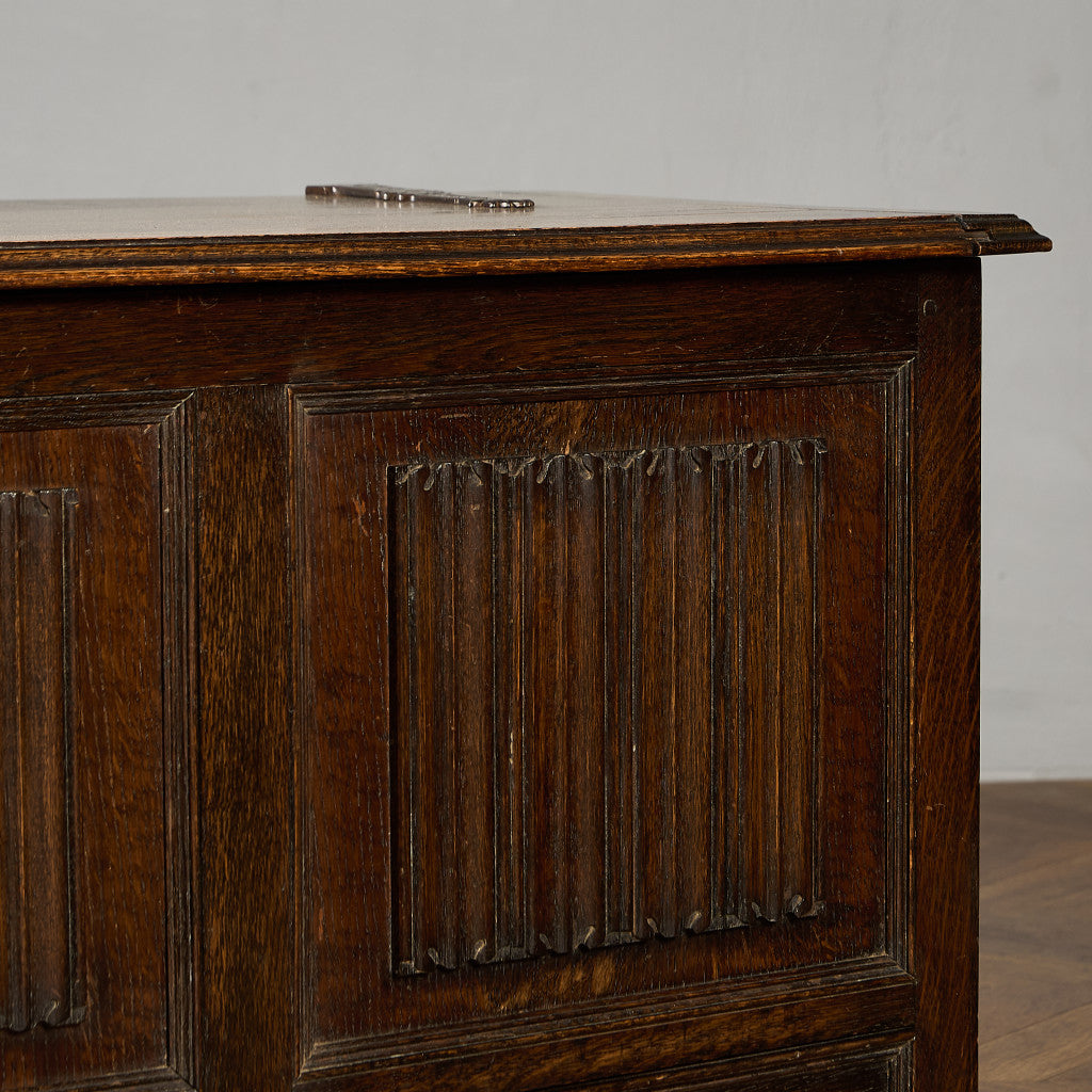 英国 クラシック オーク材 ブランケットボックス