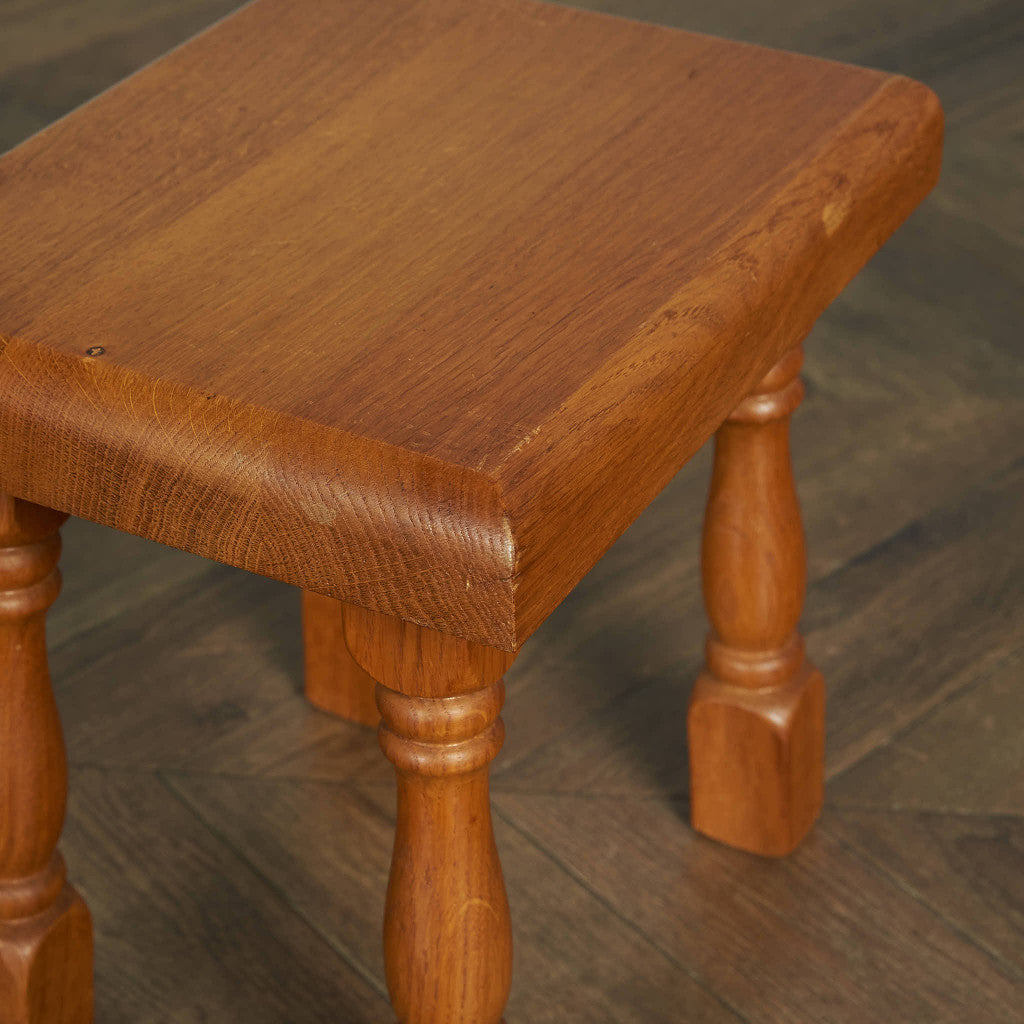 Dutch solid oak nesting table #85389