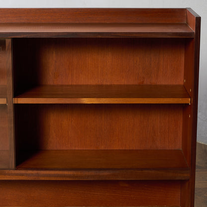 英国 ヴィンテージ ガラス キャビネット カスタム アイアン ヘアピンレッグ