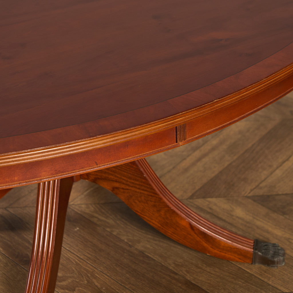 英国 クラシック イチイ材 オーバル センターテーブル