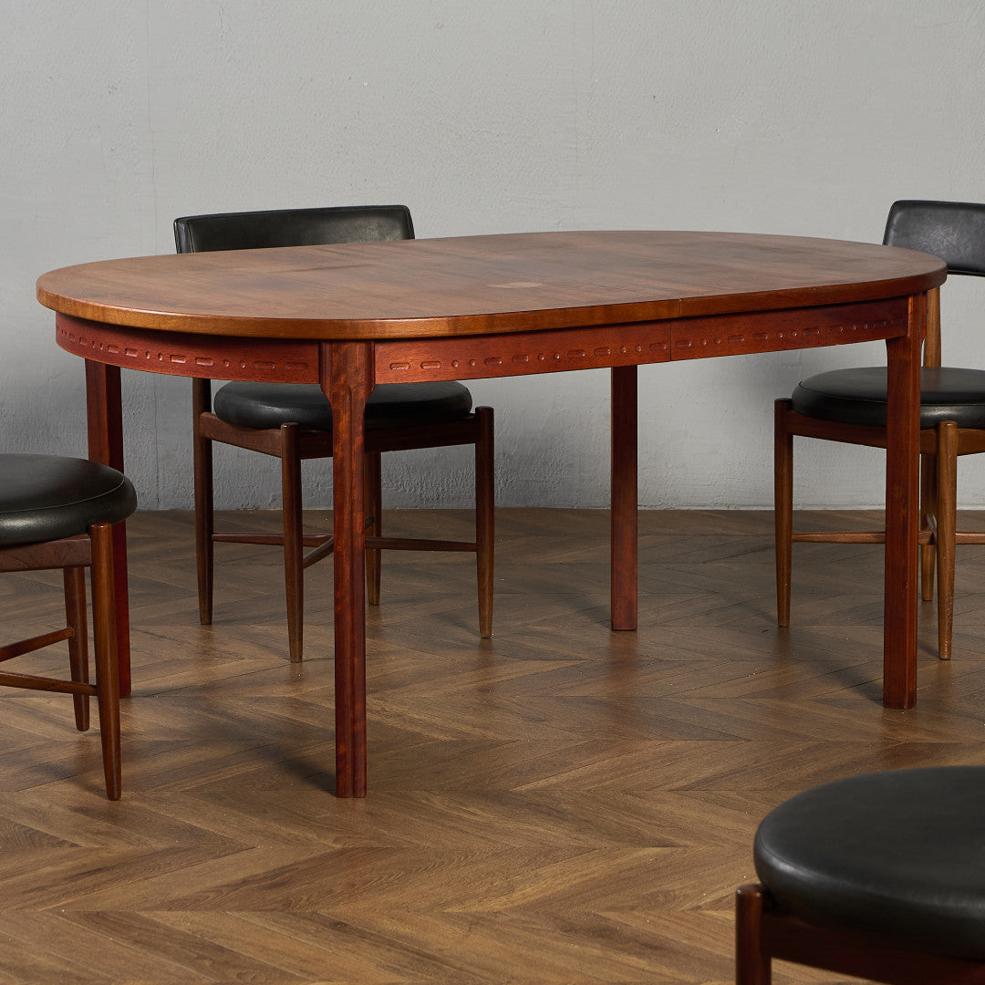 ヴィンテージ エクステンション オーバル ロング ダイニングテーブル
