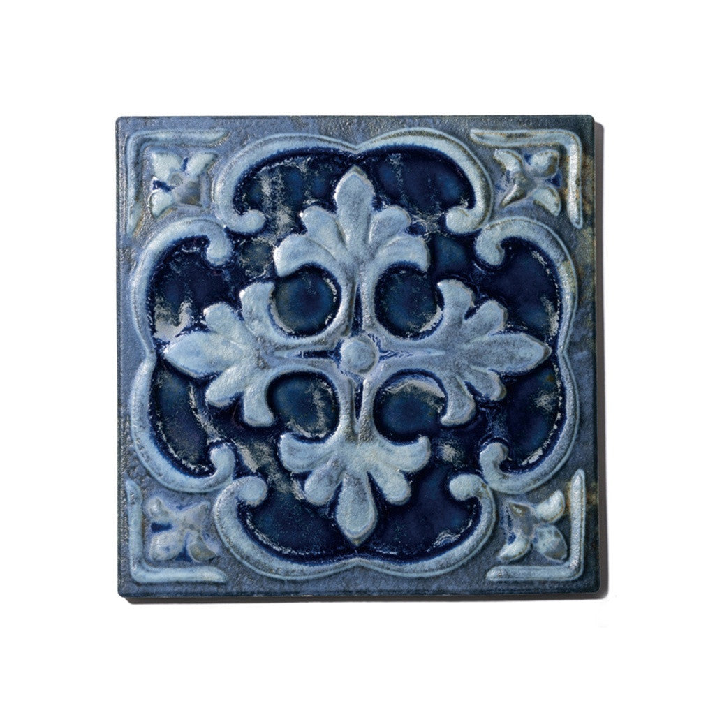 TILE POT STAND / BLUE